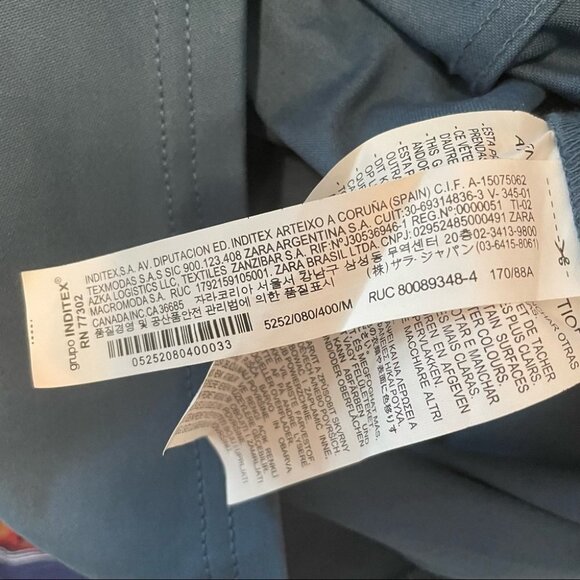 zara • Denim Button Down Long Sleeves Mini Dress - Picture 10 of 10